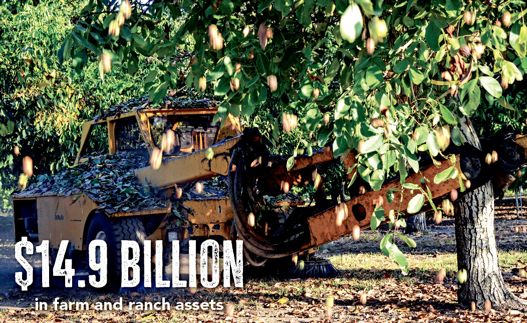 $14.9 billion in farm and ranch assets