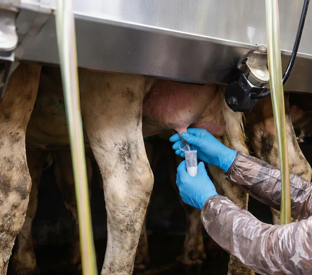 Milk samples collected during milking can be cultured to identify the bacteria causing mastitis, which accounts for a large share of antibiotic use on dairies. Rather than focus on cutting antibiotic use, veterinarians say producers should send milk samples to labs to determine the exact pathogen causing the infection so they can target treatment more precisely. 