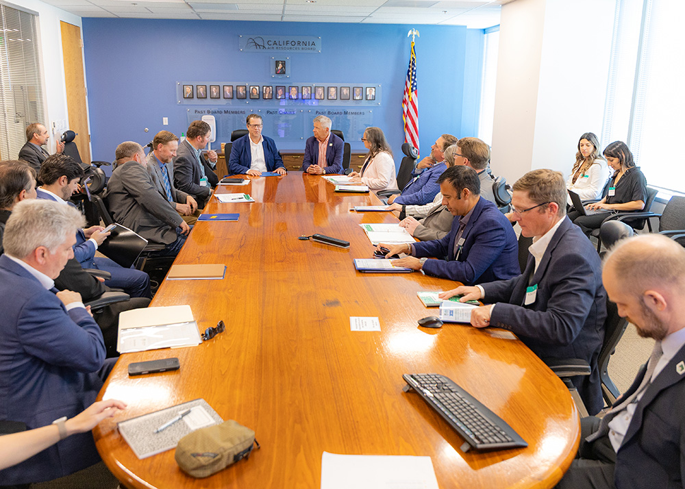 California Farm Bureau officers and Board of Directors meet with officials from the California Air Resources Board last week during the first of the Calling on the Capitol series, which allow Farm Bureau members face time with legislators and regulators to advocate on key issues affecting California farmers and ranchers.