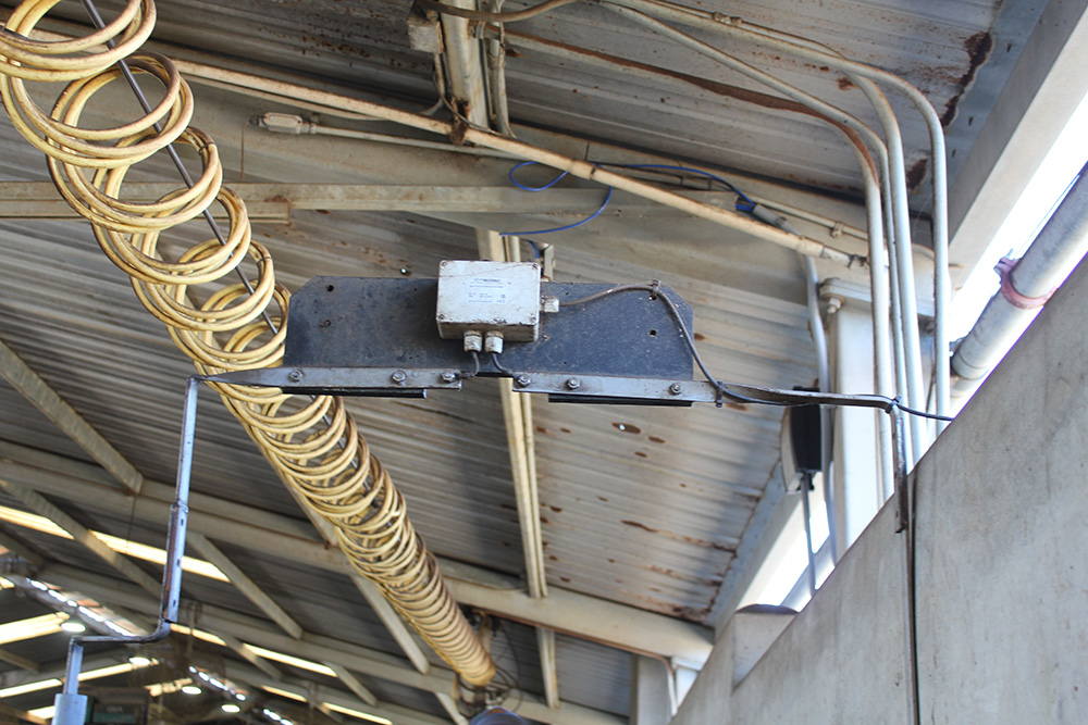 The Nedap locomotion monitoring system records cow movement patterns to detect lameness.  