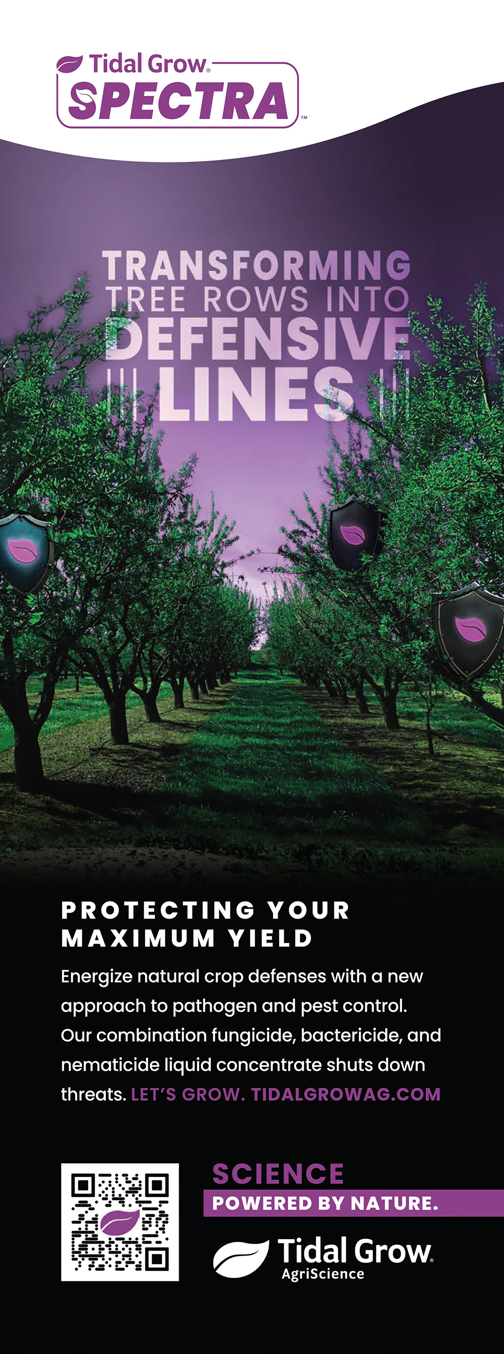 Tidal Grow Spectra: Transforming Tree Rows into Defensive Lines