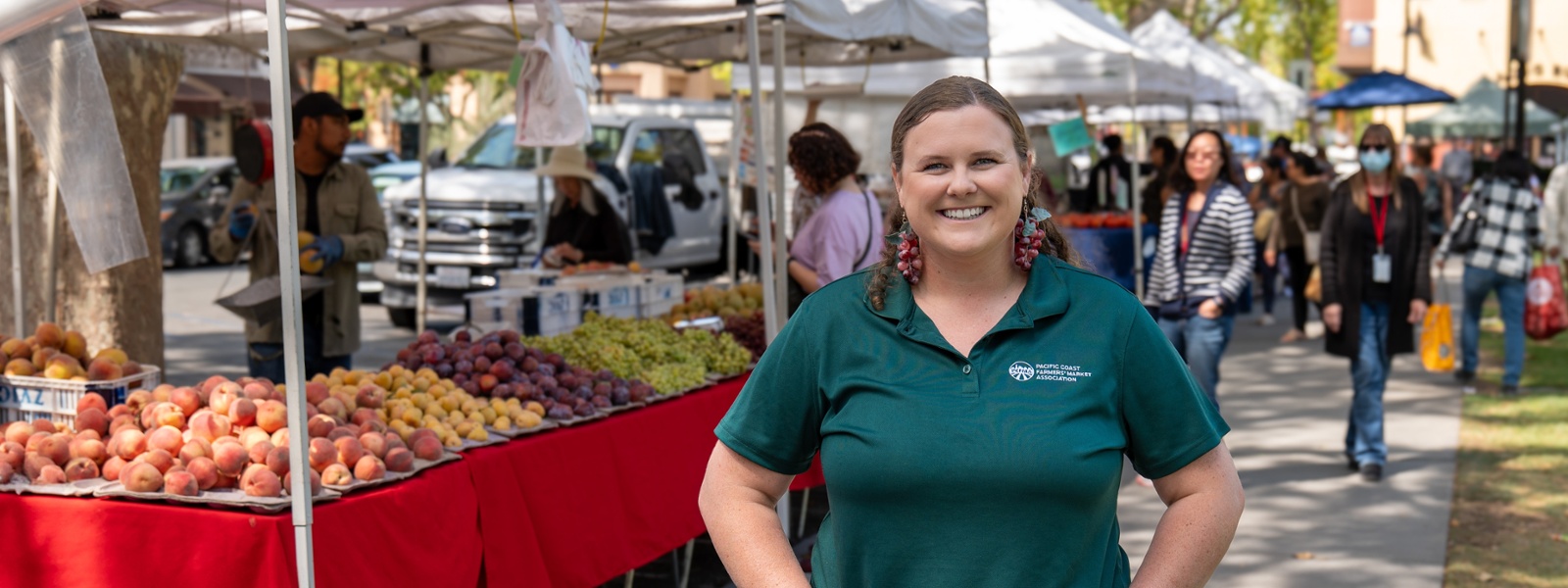 Market manager educates people about food, agriculture