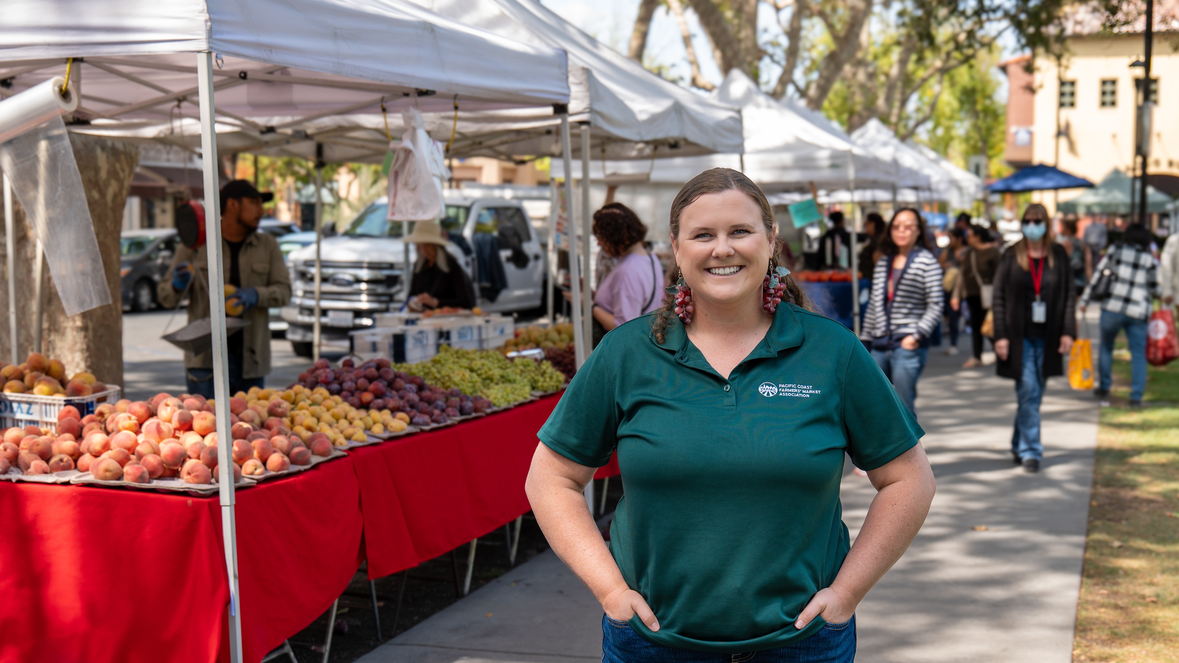 Market manager educates people about food, agriculture
